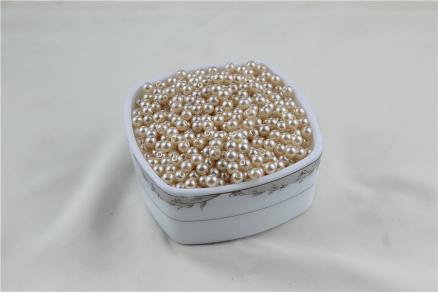 6 mm Parlak Sarı Krem İnci Boncuk 30 Gr (Kolye, Bileklik, Küpe ve Takı Yapımı)