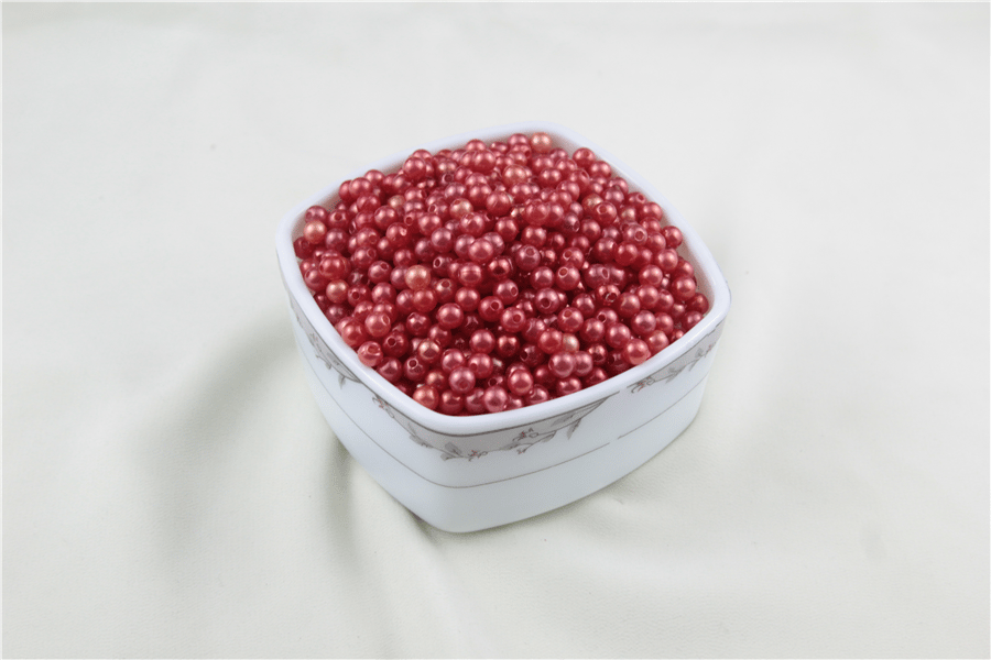 6 mm Turuncumsu Kırmızı İnci Boncuk 30 Gr (Kolye, Bileklik, Küpe ve Takı Yapımı)
