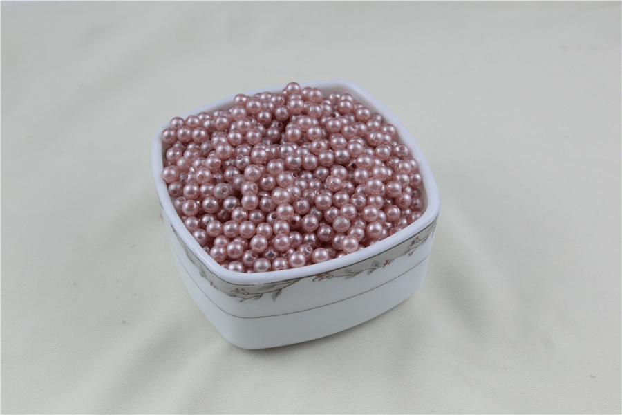6 mm Uçuk Pembe Tonları İnci Boncuk 30 Gr (Kolye, Bileklik, Küpe ve Takı Yapımı)