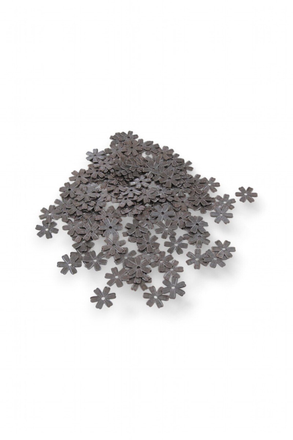 6 Yapraklı 18 mm Çiçek Deseni Metal 10 Adet (Küpe Aparatı, Bileklik Ucu, Broş Aksesuar)