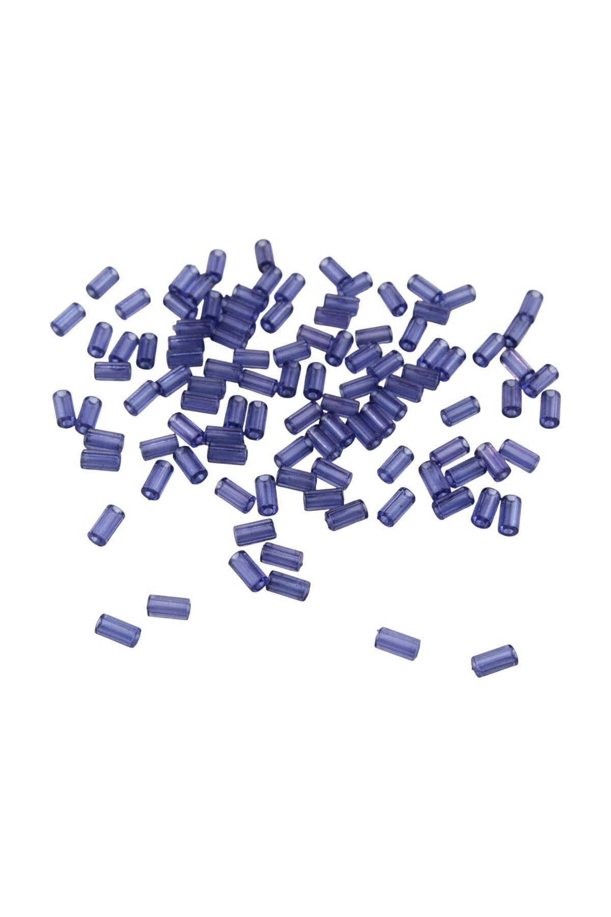 6x12 mm Parlement Mavisi Huni Akrilik Boncuk Takı Malzemesi (25 gr 75 Adet)