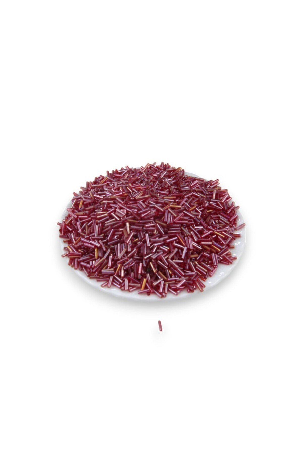 6x2 mm 2 Renk Kırmızı Boncuk 90 Gr