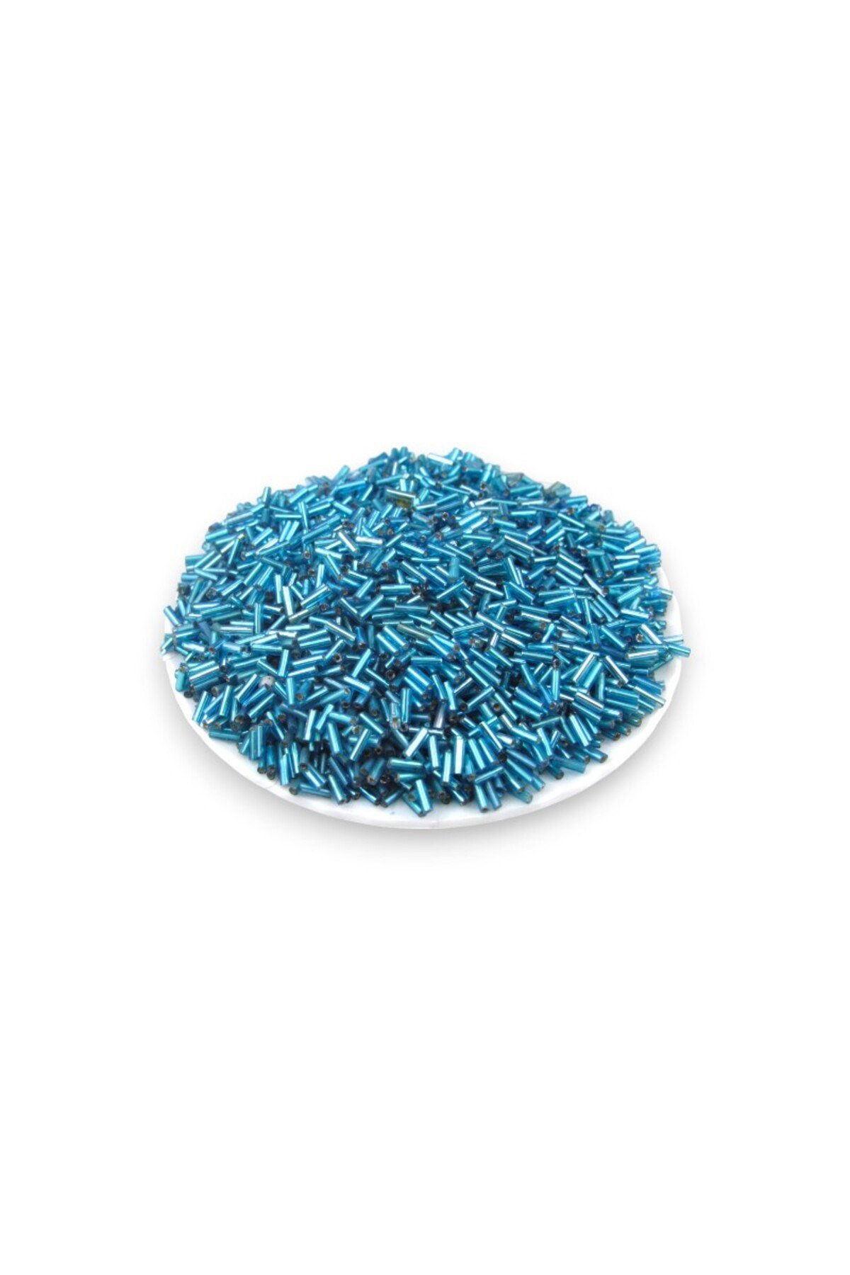 6x2 mm 2 Renk Kristal Petrol Boru Boncuk 100 Gr