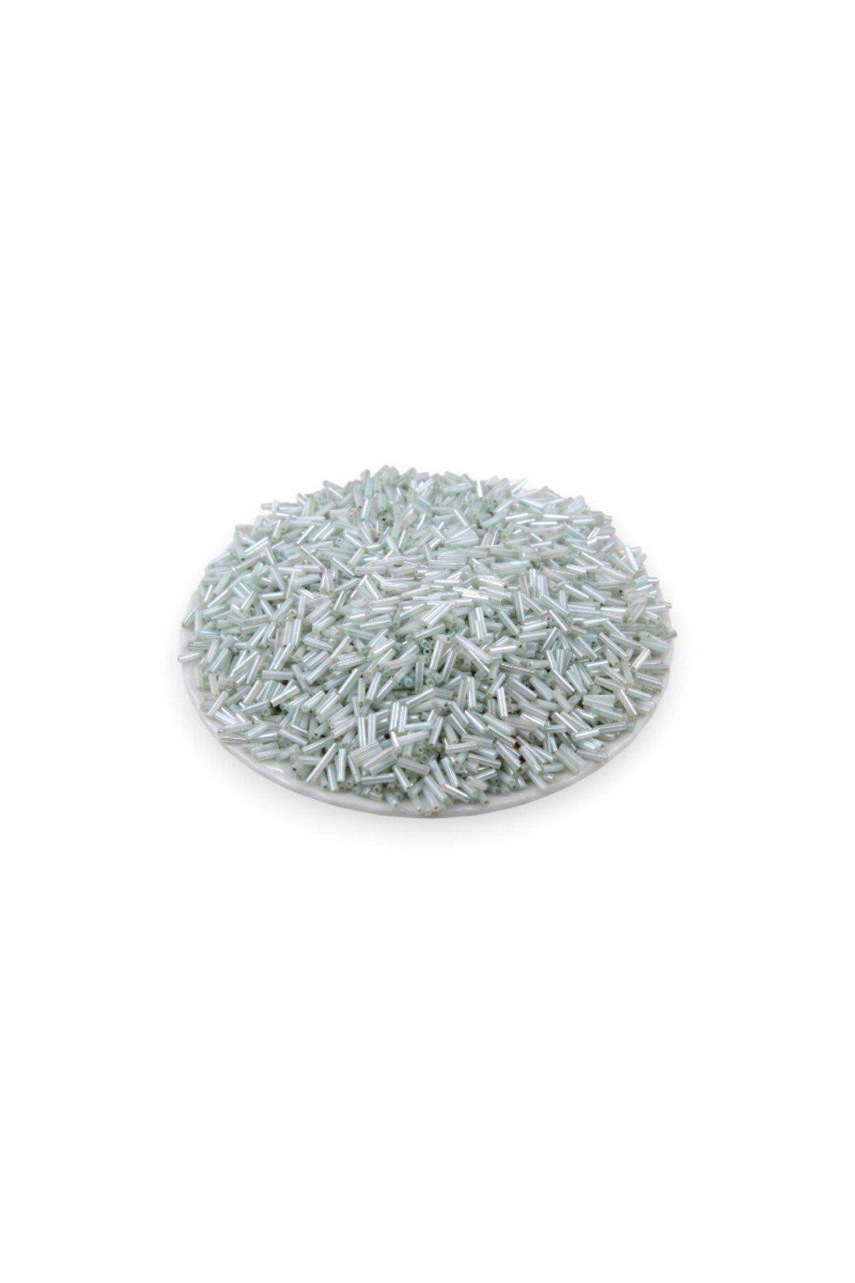 6x2 mm Alacalı Mint Boru Boncuk 100 Gr