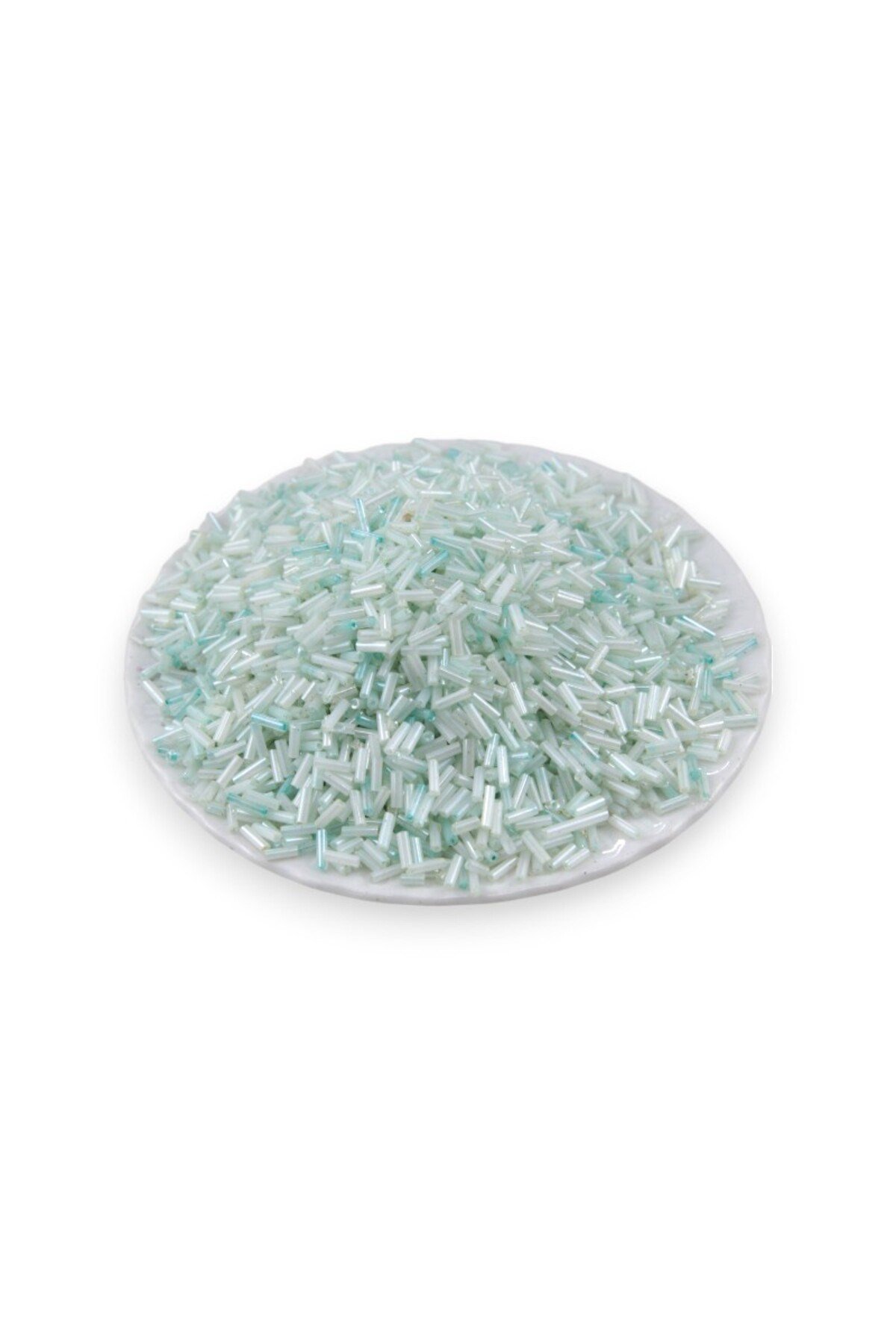 6x2 mm Çift Renk Mint Boru Boncuk 100 Gr