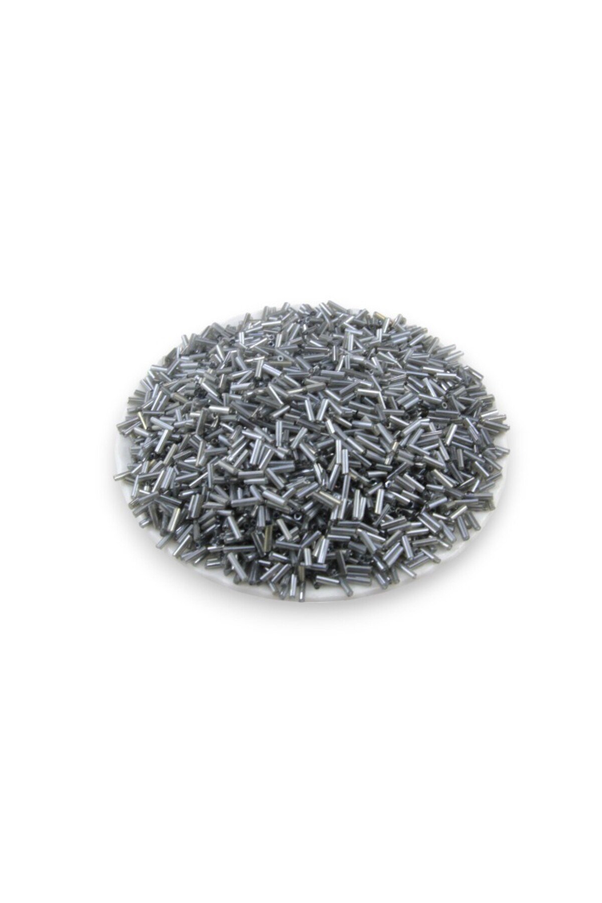 6x2 mm Gri Boru Boncuk 100 Gr