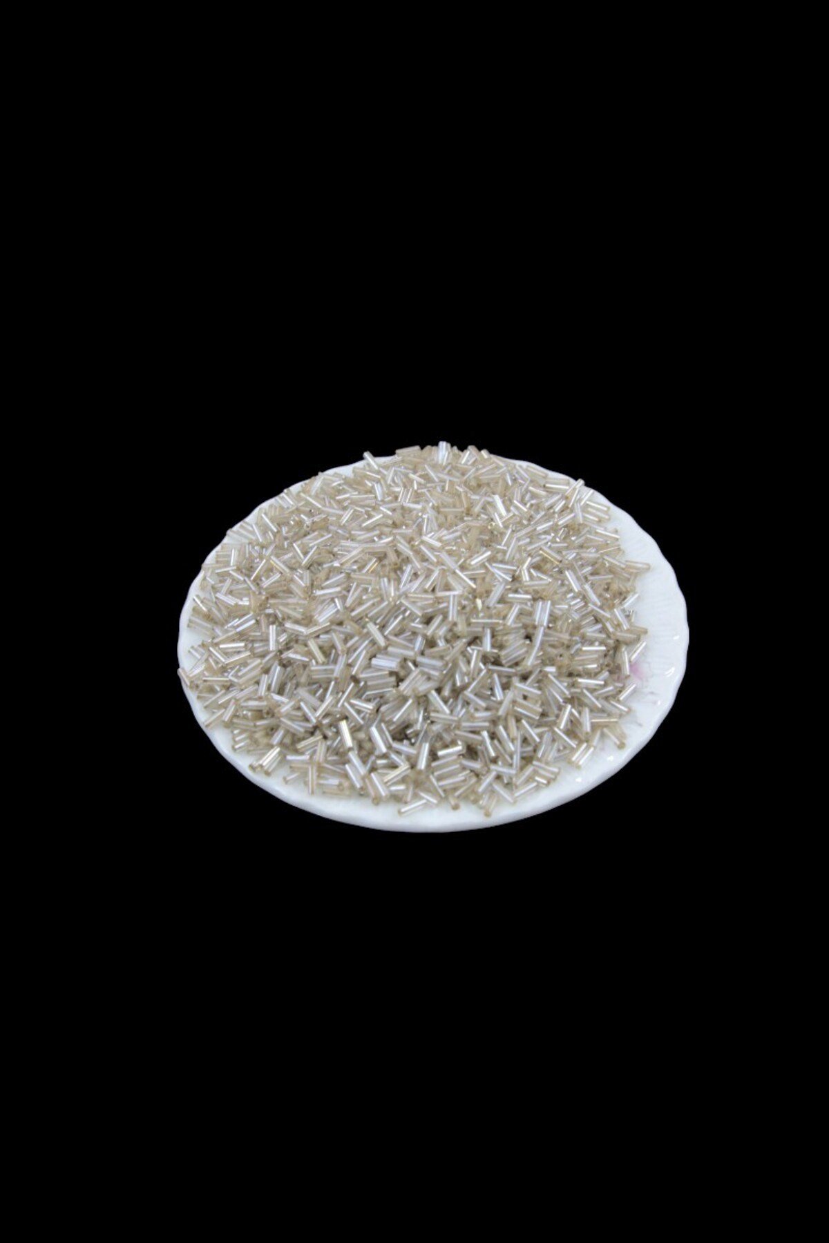 6x2 mm İçten Boyalı Bej Boru Boncuk 100 Gr