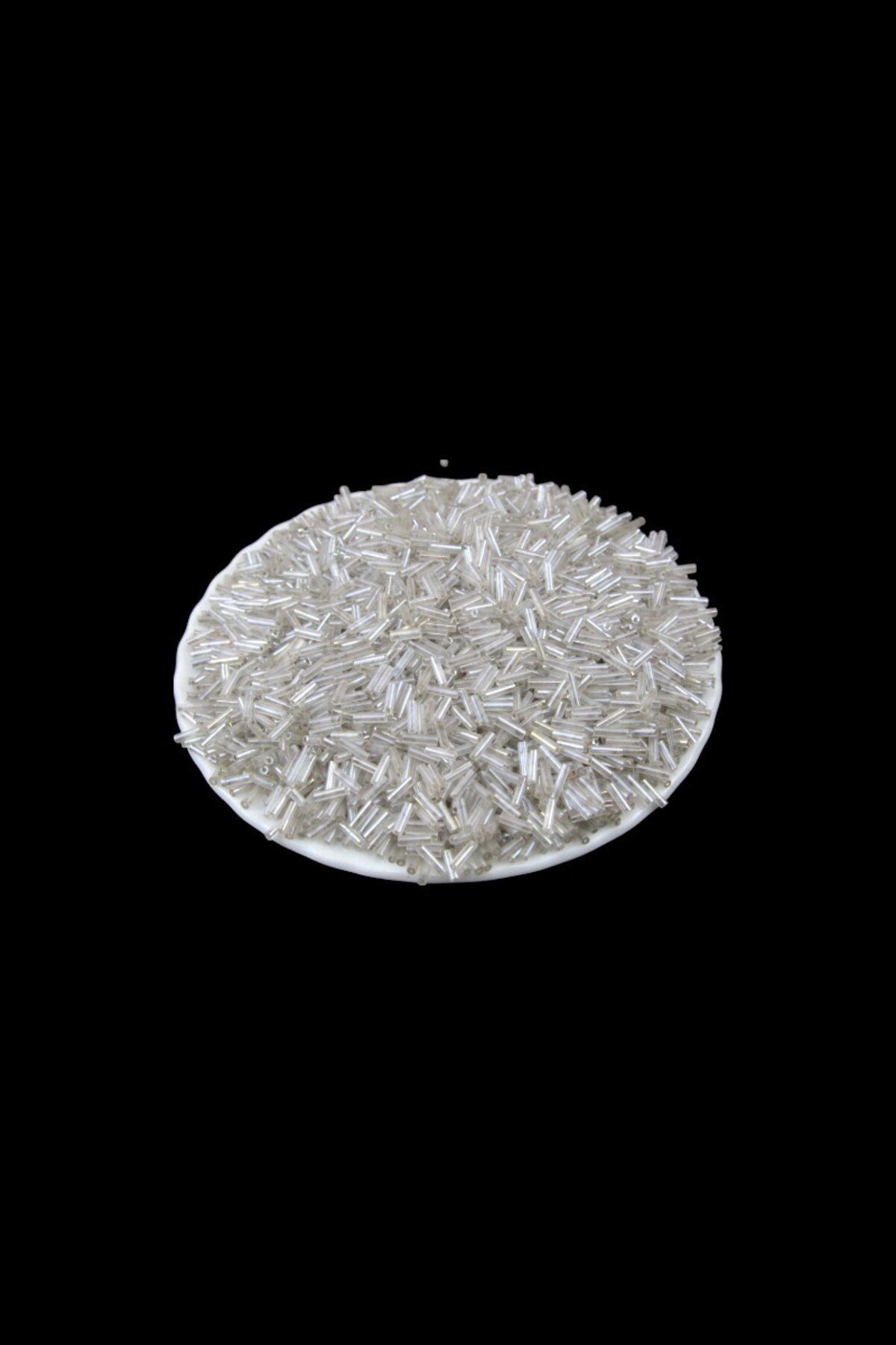 6x2 mm İçten Boyalı Gri Boru Boncuk 100 Gr