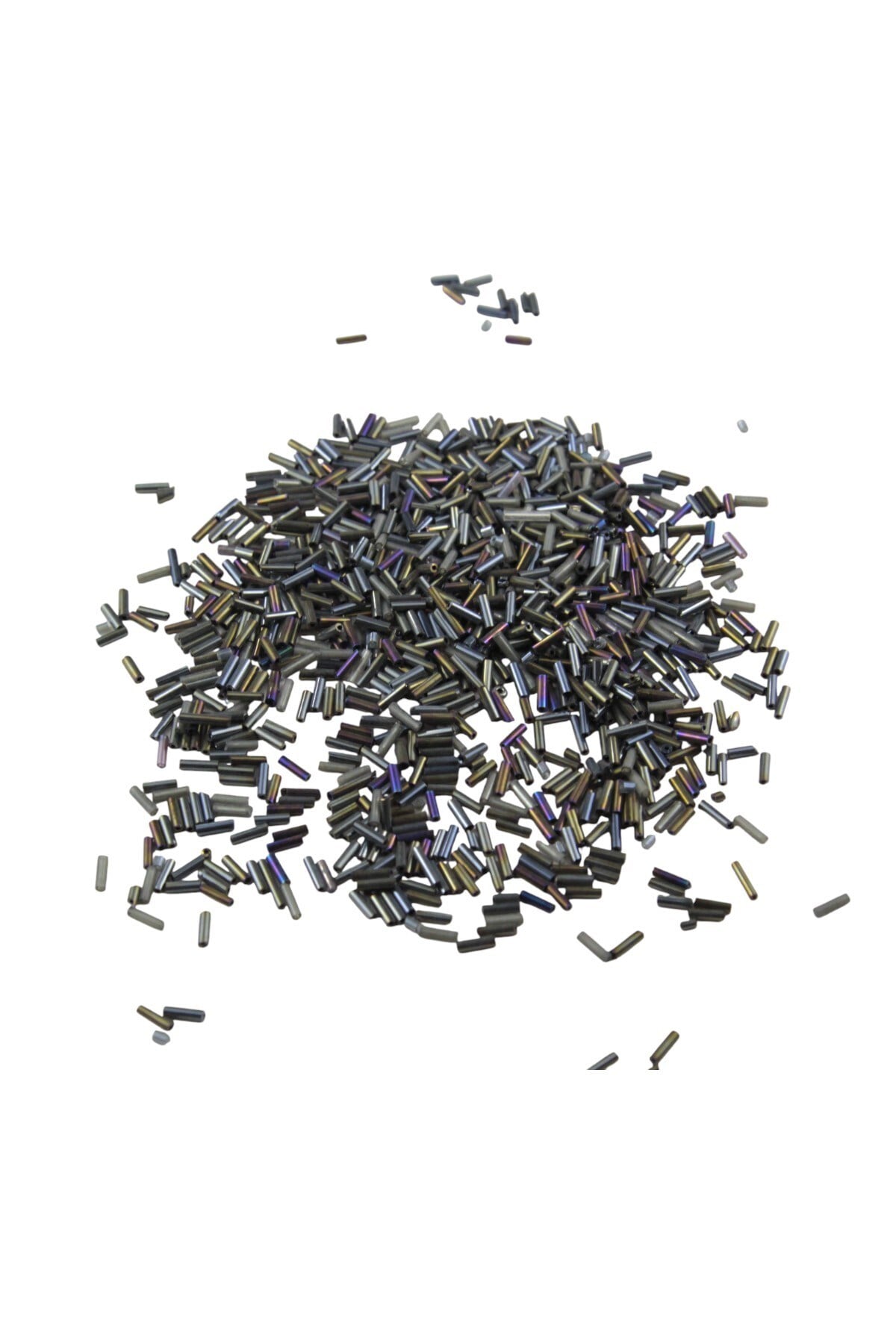 6x2 mm İçten Boyalı Koyu Yeşil Boncuk 100 Gr Boncuk