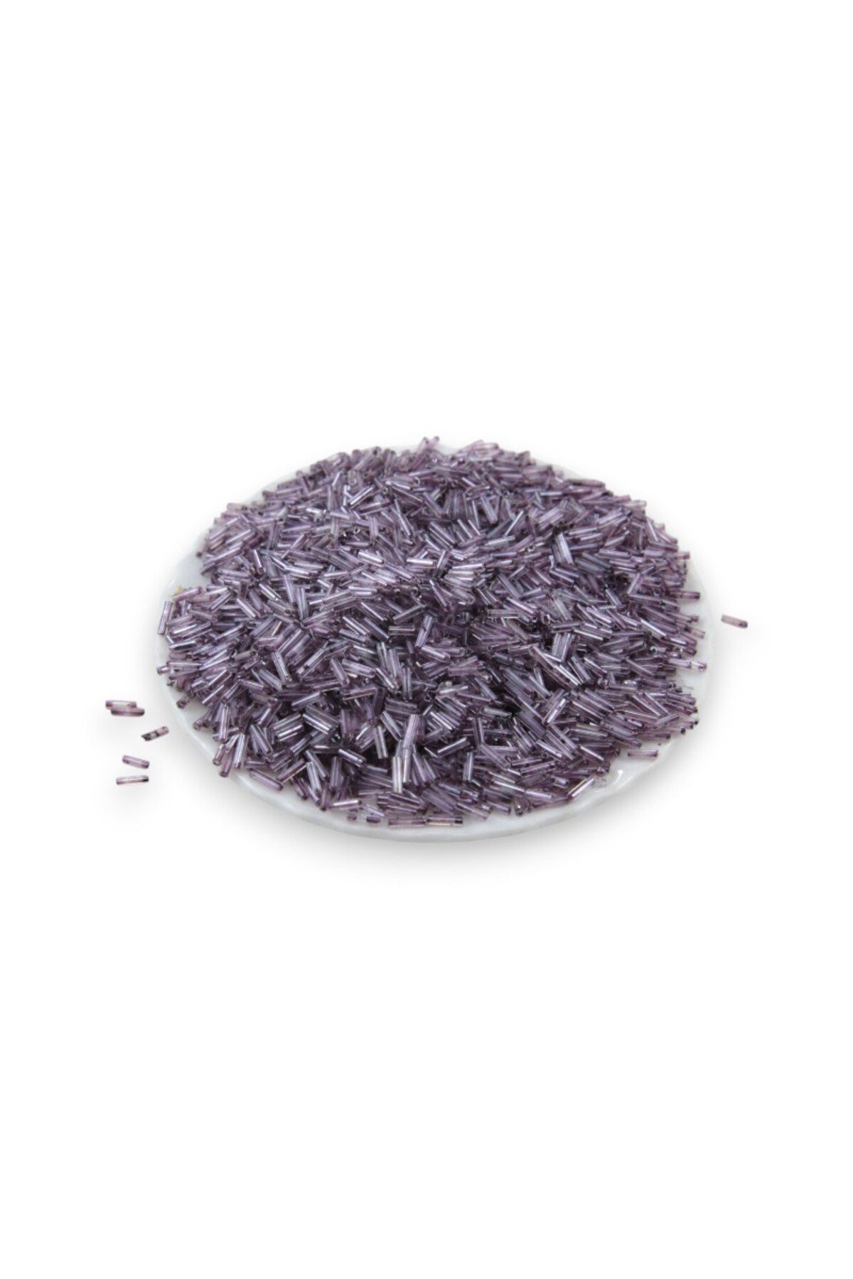 6x2 mm İçten Boyalı Mürdüm Boru Boncuk 100 Gr