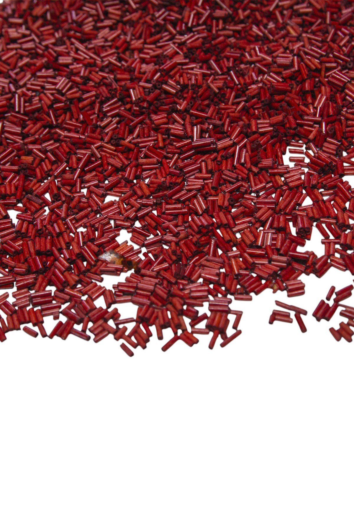 6x2 mm Ince Bambu Bordo Rengi Ahşap Boncuk 50 gr