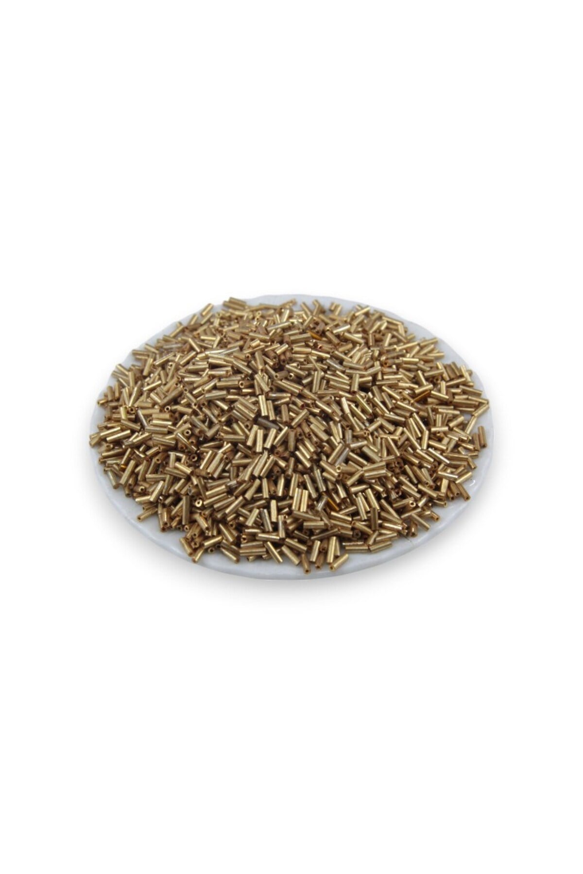 6x2 mm Kaplama Gold Boru Boncuk 100 Gr