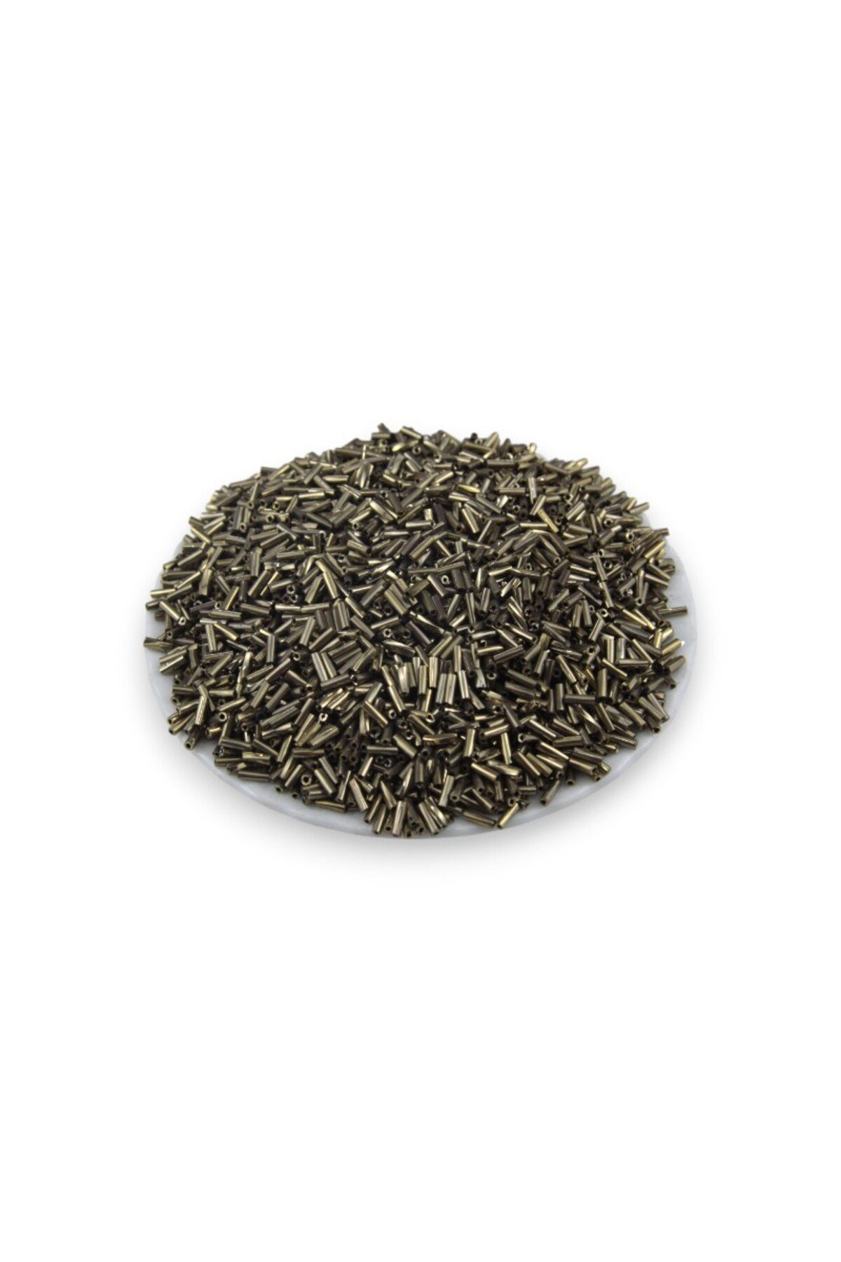 6x2 mm Koyu Gold Kaplama Boru Boncuk 100 Gr