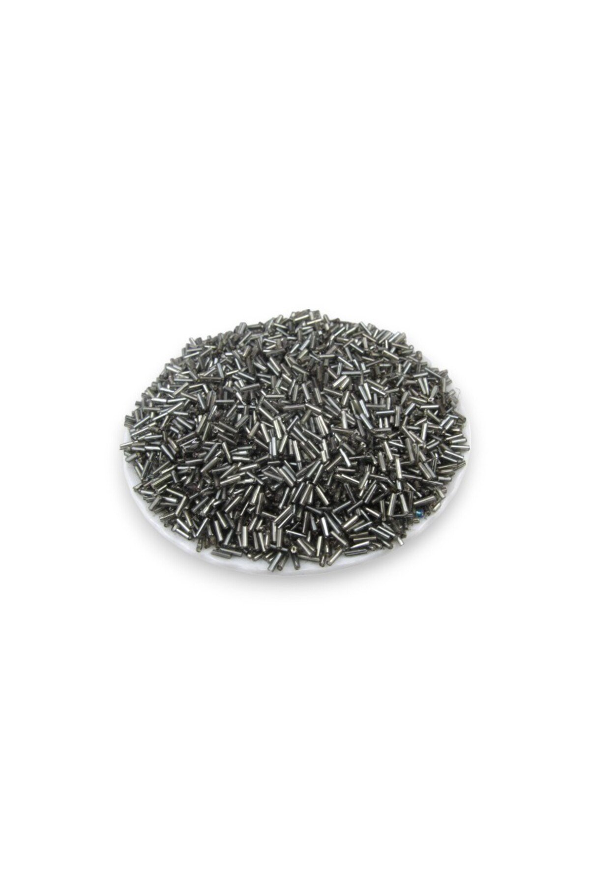 6x2 mm Kristal Metalik Koyu Yeşil Boru Boncuk 100 Gr