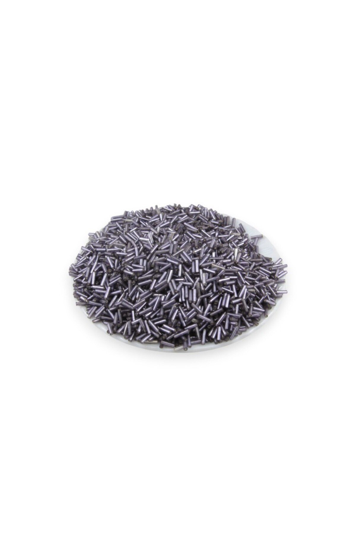 6x2 mm Metalize Mürdüm Boru Boncuk 100 Gr