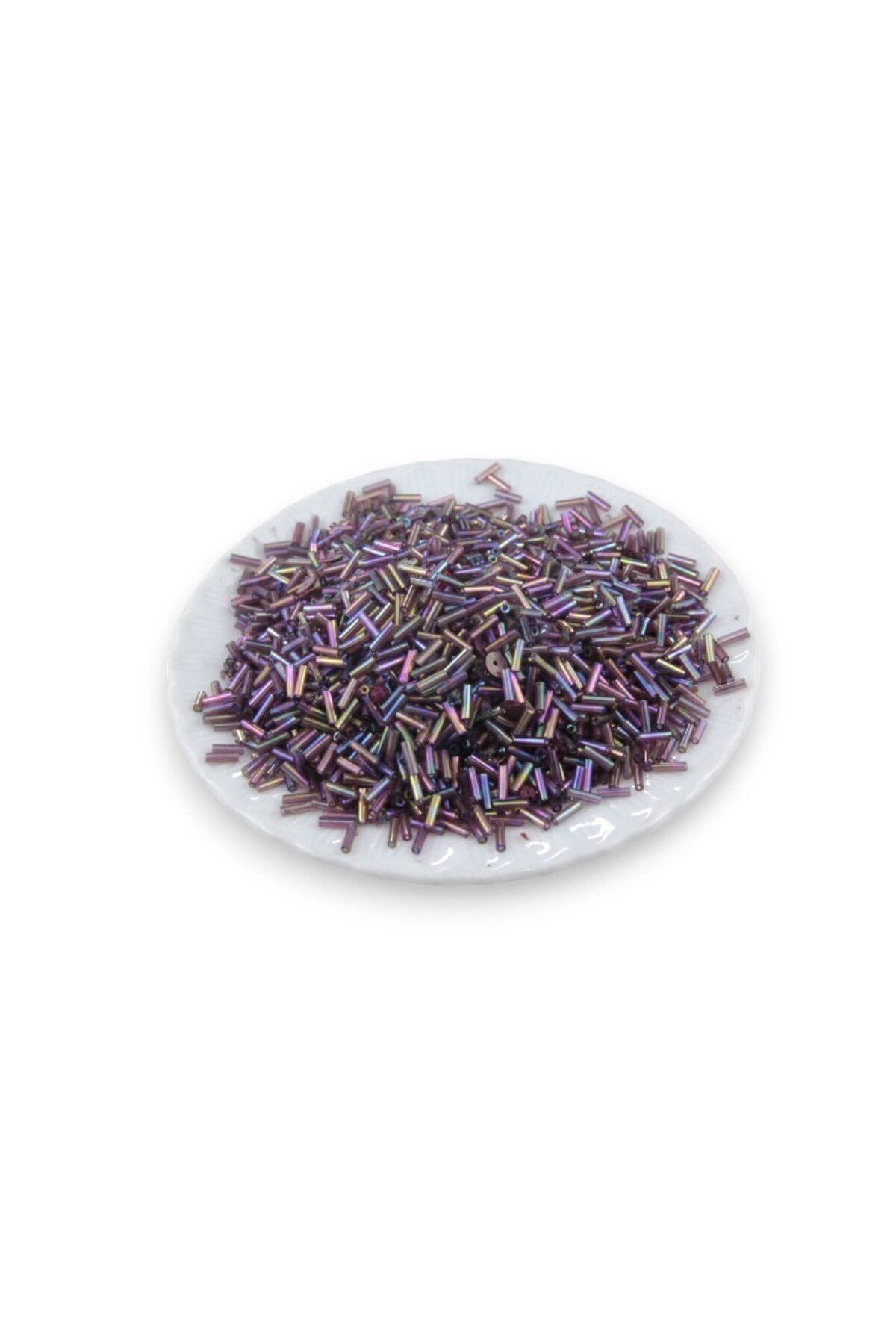 6x2 mm Mürdüm Janjan Boru Boncuk 100 Gr