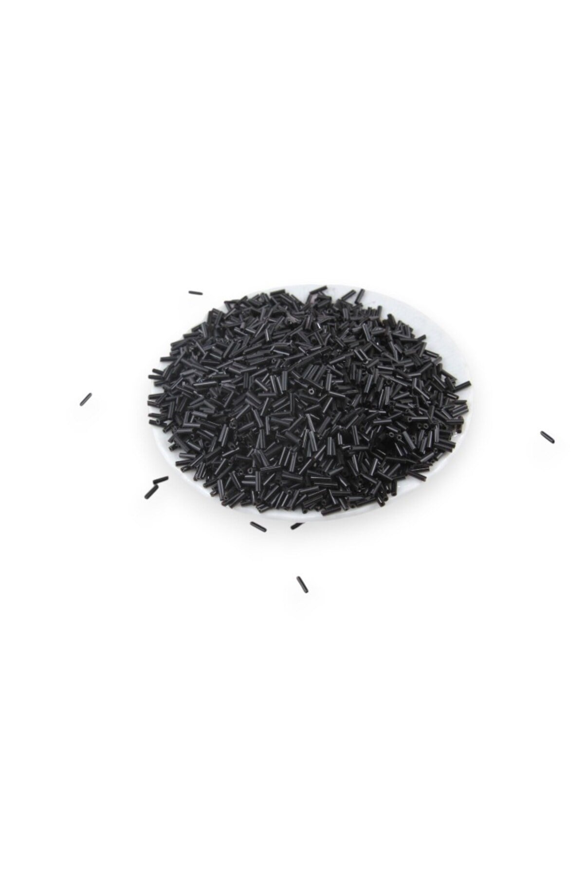6x2 mm Siyah Boru Boncuk 100 Gr