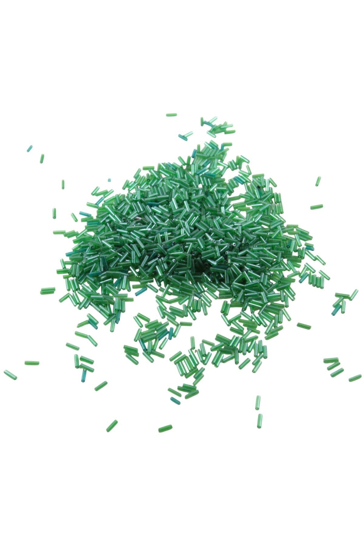 6x2 mm Türbe Yeşili Boru Boncuk 100 Gr