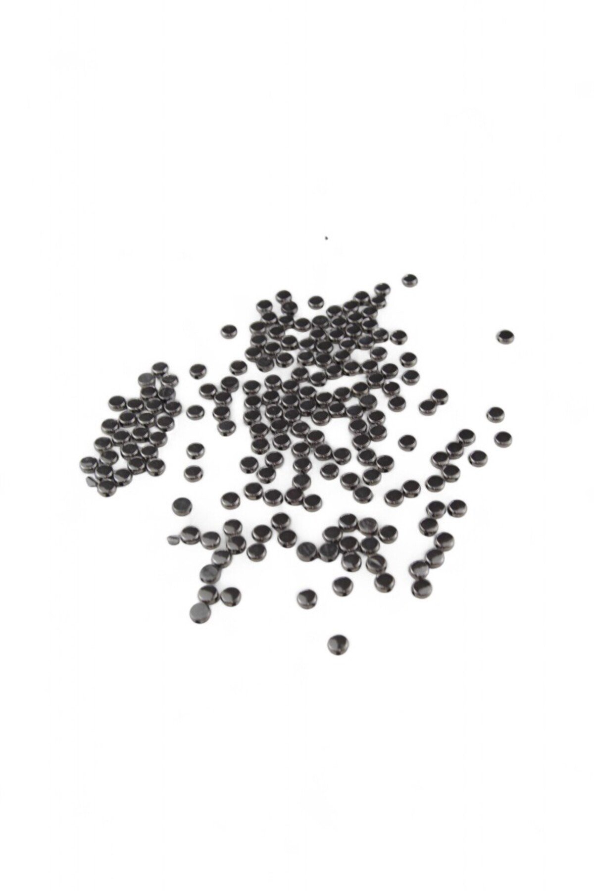 6x2,5 mm Metalik Gri İçten Delikli Plastik Boncuk (30 Gr 430 Adet)
