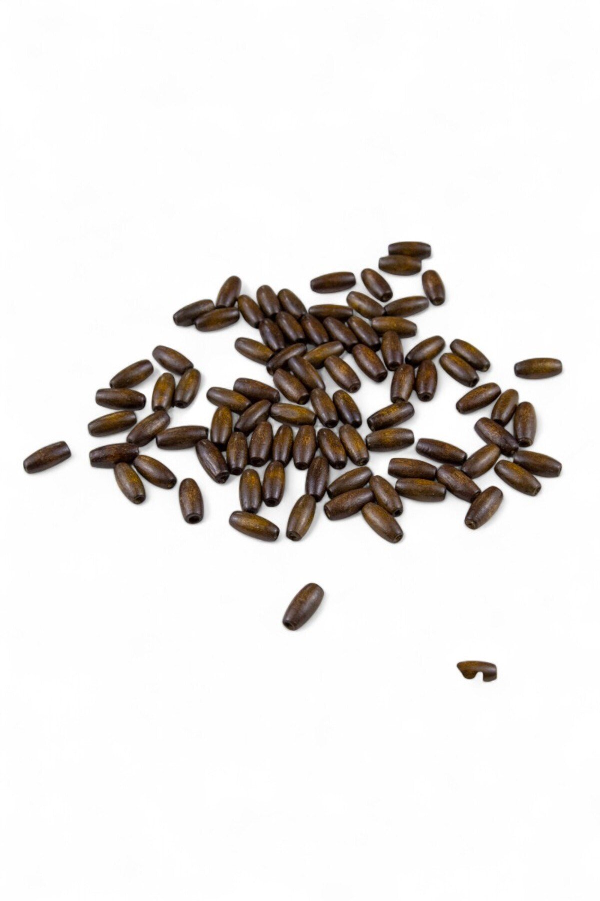 8 mm Arpa Açık Kahve Ahşap 14x5 mm Boncuk (35 Gr 165 Adet)