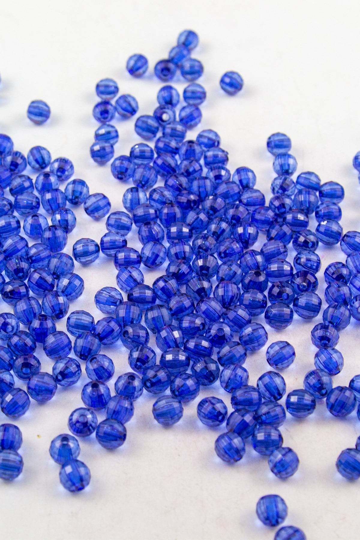 8 mm Dünya Kraliyet Mavisi Akrilik Boncuk Aksesuar Takı Malzemesi (25 Gram)