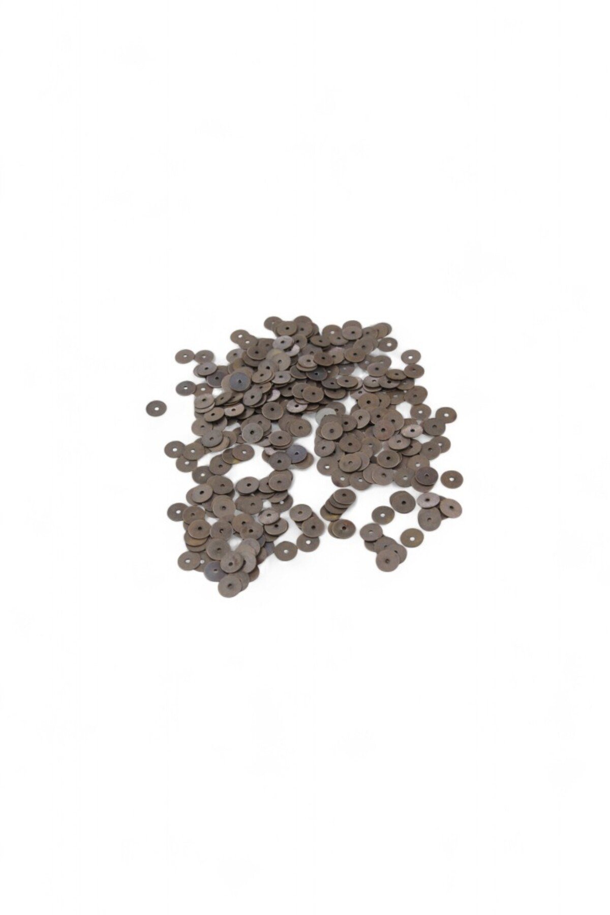 8 mm Mat Kahve Ortadan Delikli Metal Pul Payet (30 Gr 200 Adet)