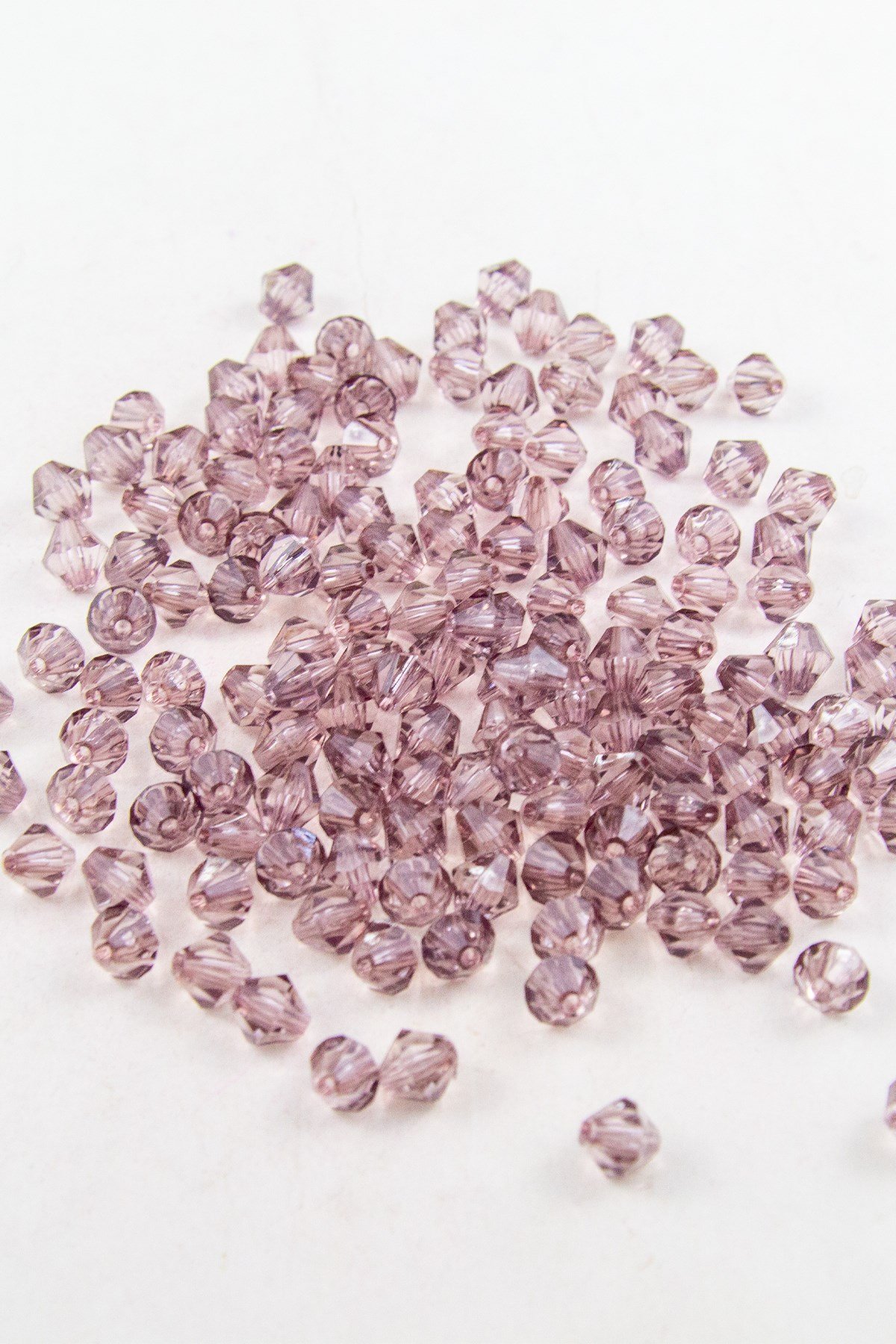 8 mm Piramit Koyu Mürdüm Akrilik Boncuk Aksesuar Takı Malzemesi (25 Gram)