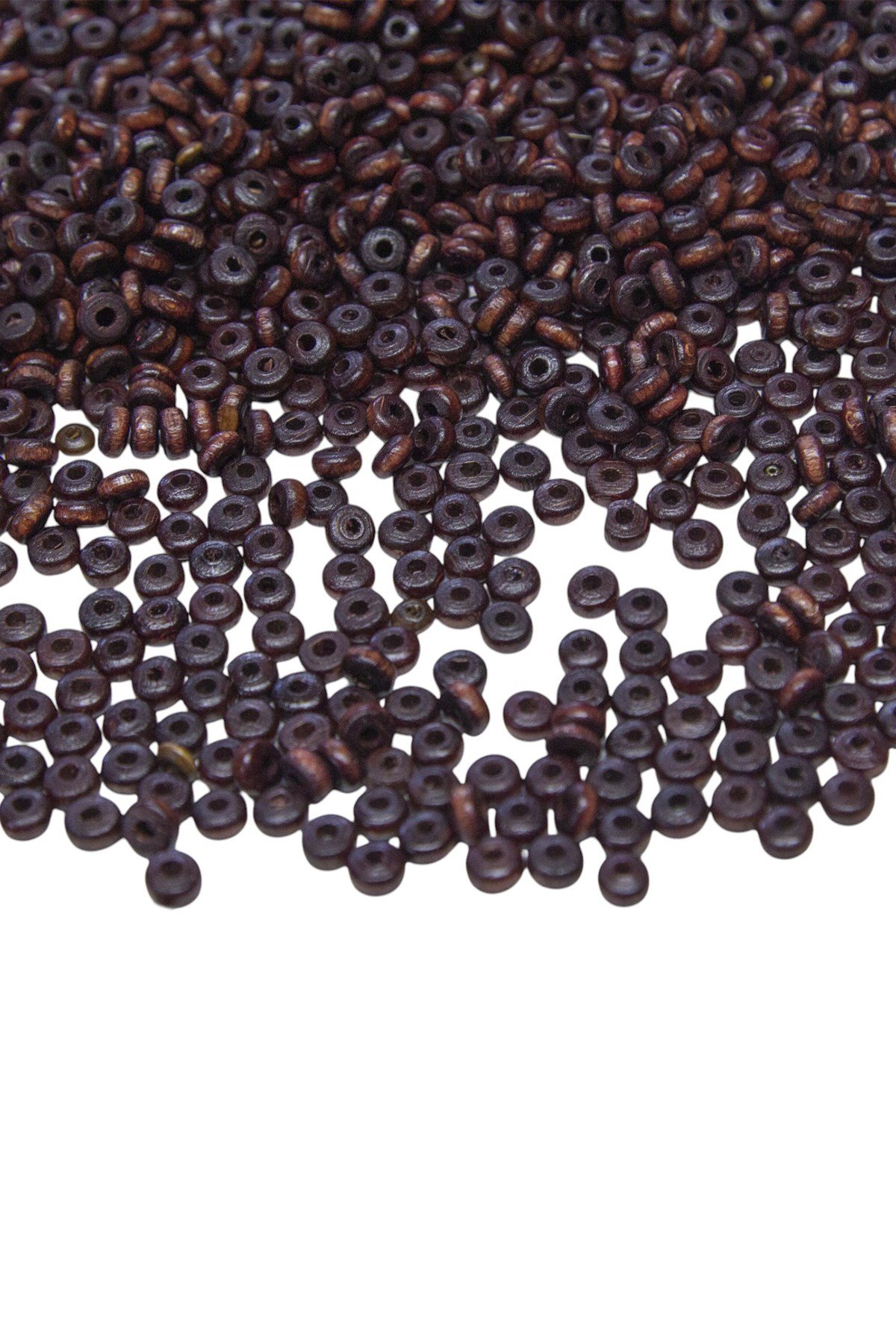 8 Mm Tıpa Koyu Kahve Rengi Ahşap Boncuk 50 gr
