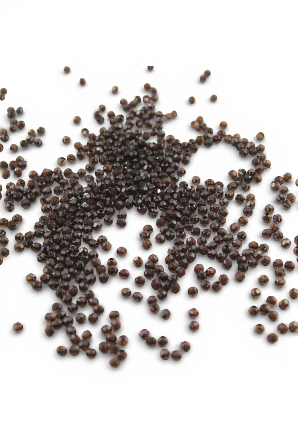 Acı Kahve 4 mm Dünya Akrilik Boncuk Aksesuar Takı Malzemesi (25 Gram)