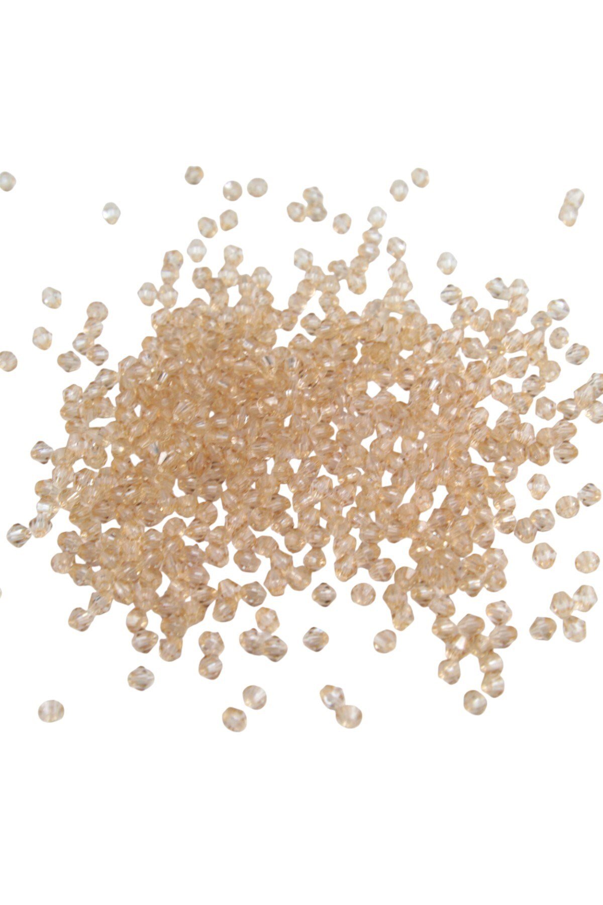 Açık Bal Rengi 5 mm Piramit Akrilik Boncuk Aksesuar Takı Malzemesi (25 Gram)