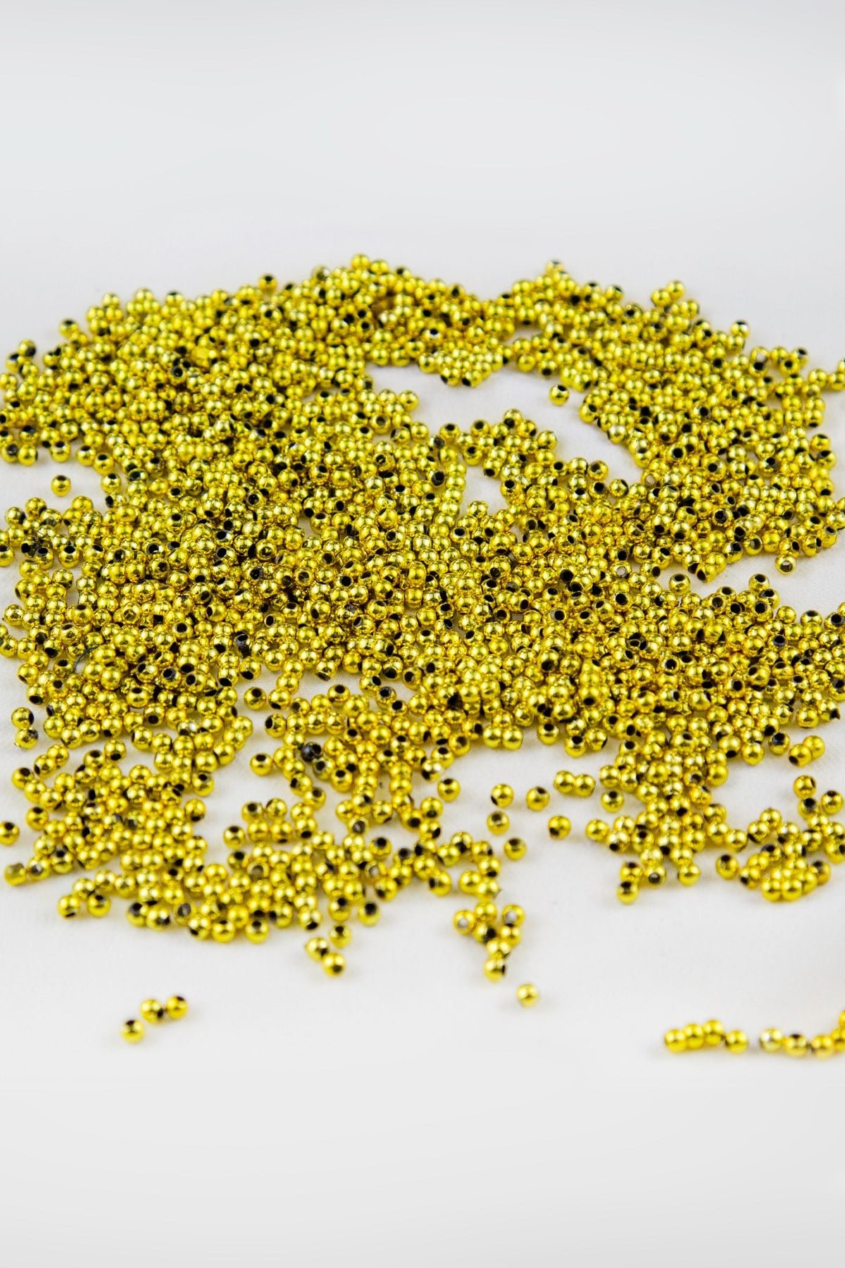 Açık Gold 3 mm Plastik İnci Boncuk Takı Aksesuar Malzemesi (25 Gr)