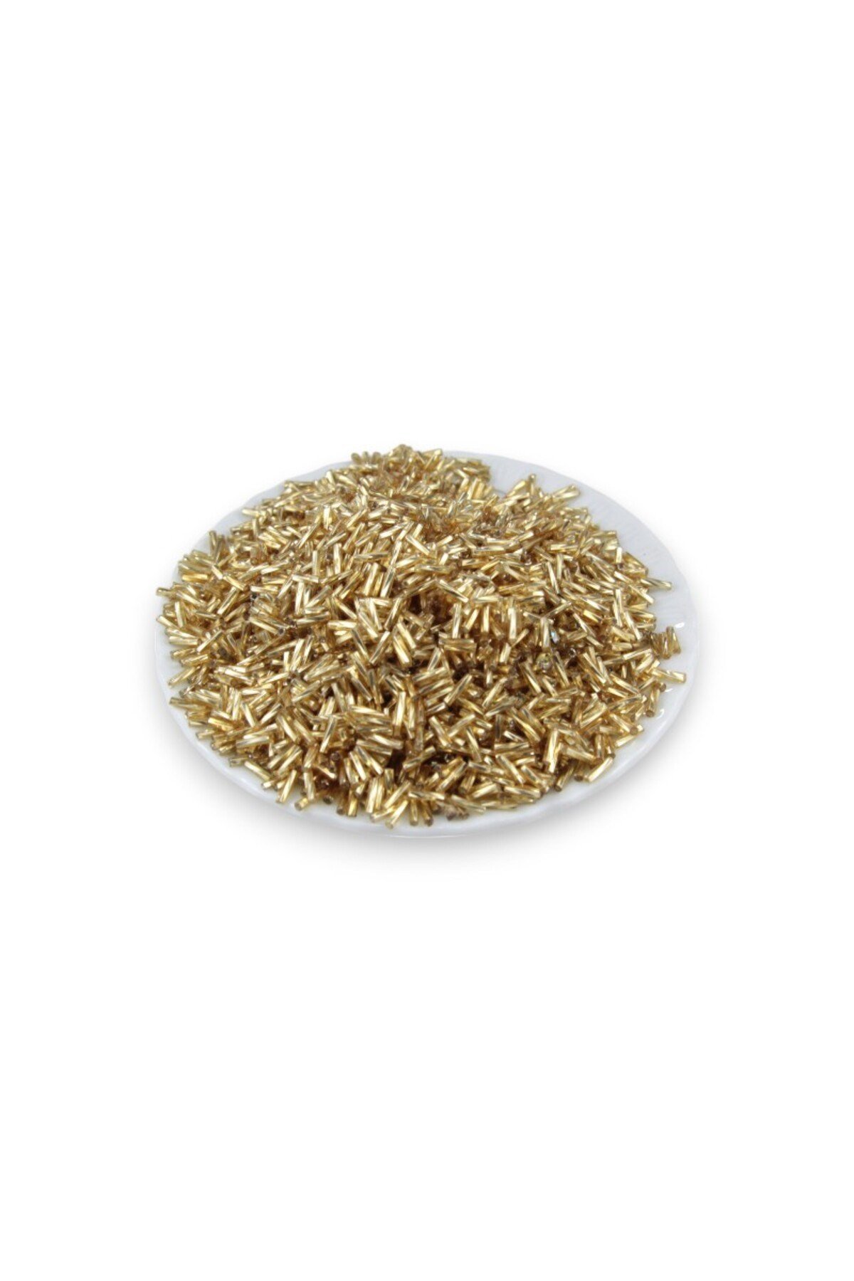 Açık Gold Boru 6x2 mm Boncuk 100 Gr