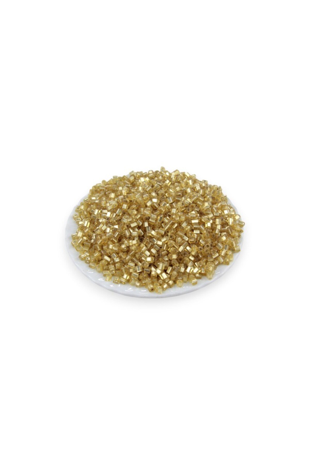 Açık Sarı 5x4 mm Büyük Kesme Boncuk 50 Gr