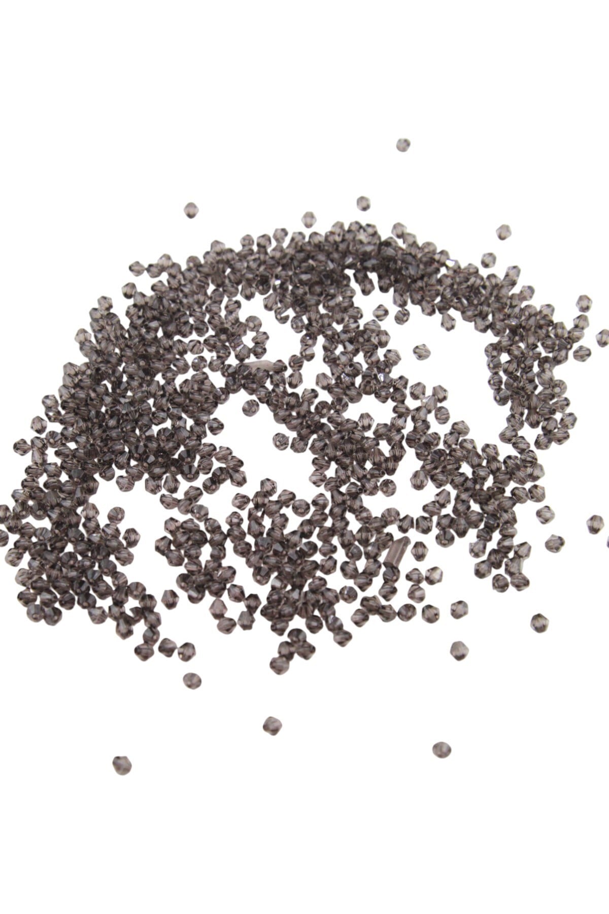 Antra Tonlarında 4 mm Piramit Akrilik Boncuk Akseuar Takı Malzeme (25 Gr)