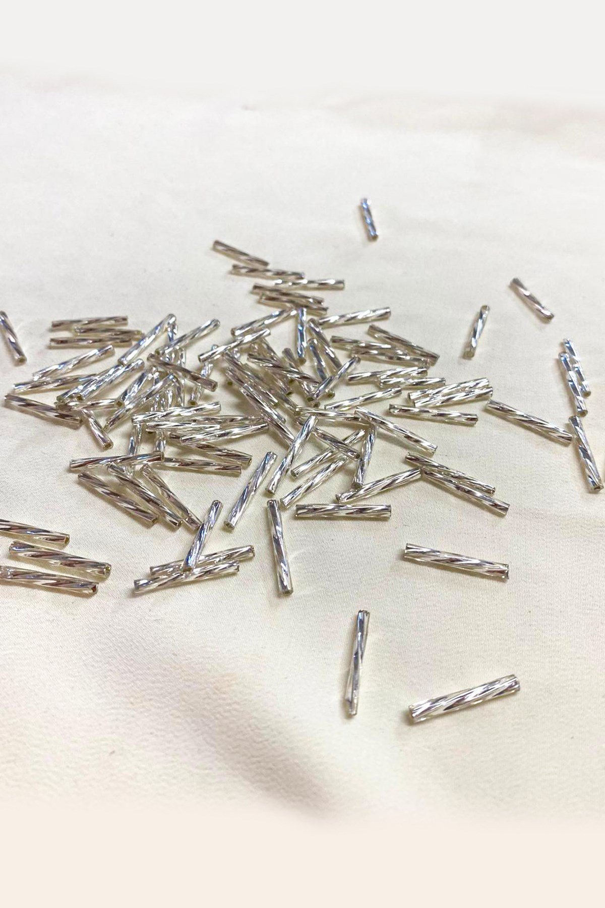 Burgulu Boru Gümüş 2x20 mm Boncuk 25 Gr