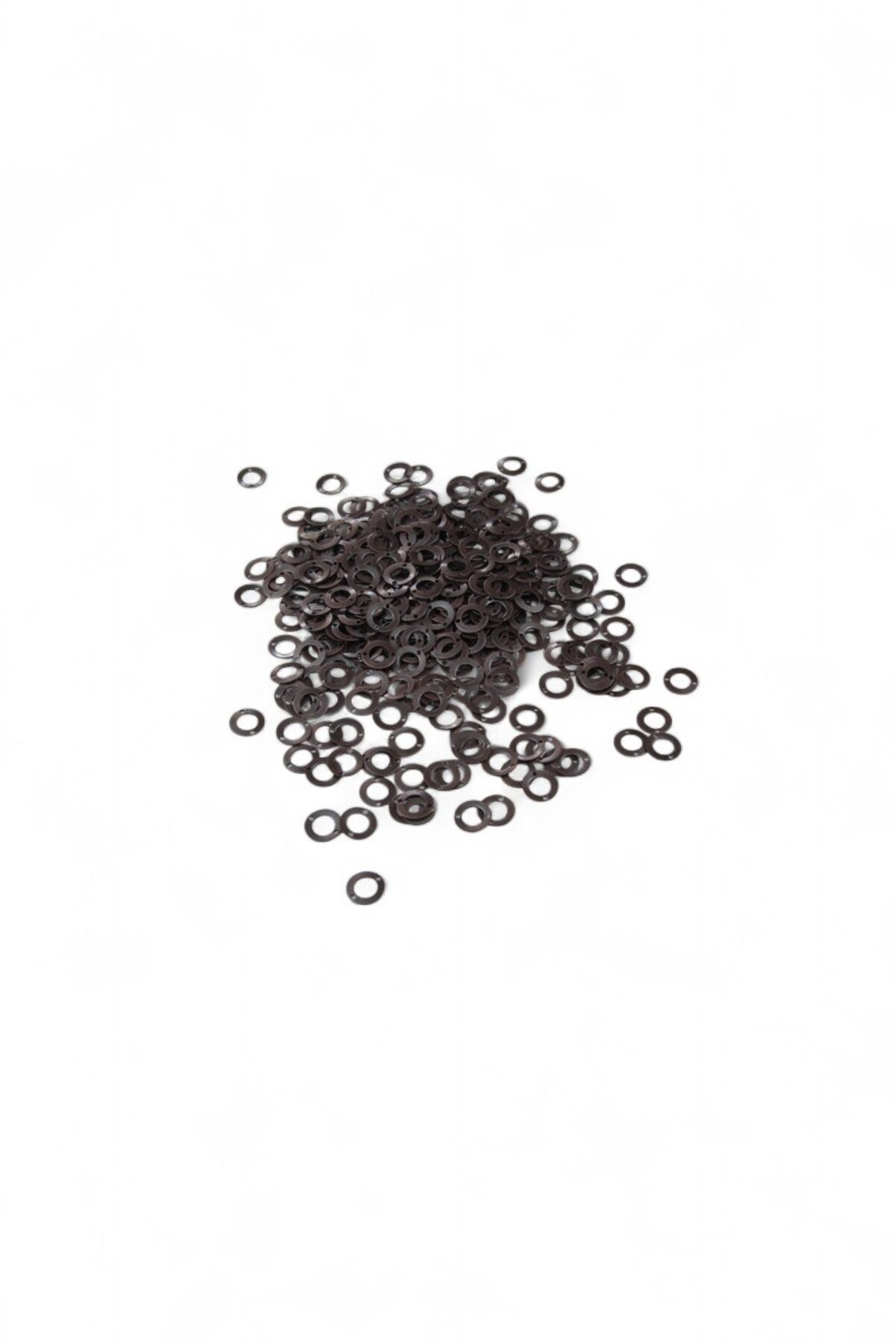 Çift Delikli 10x2 mm Koyu Bakır Halka Pul Payet (30 Gr 200 Adet)