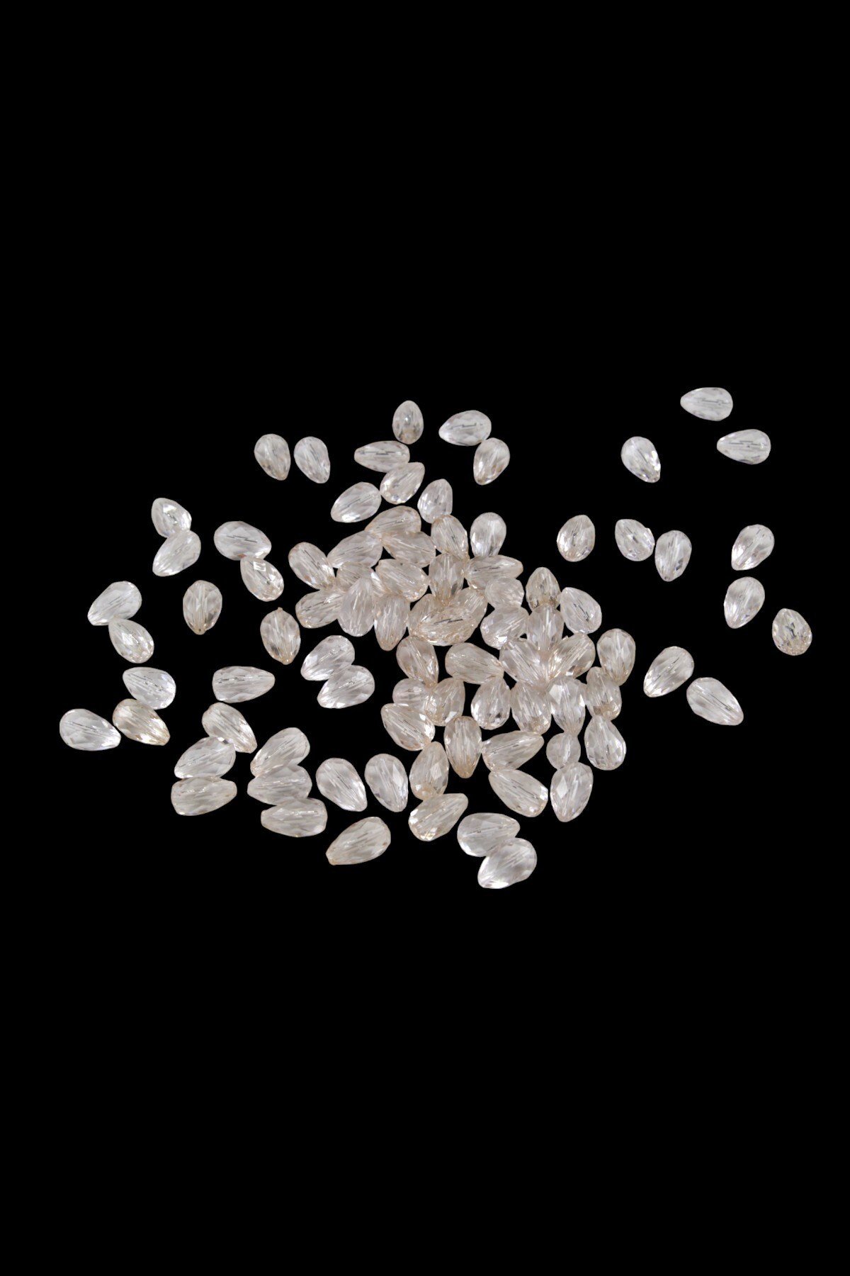 Damla Açık Somon 10x14 mm Akrilik Boncuk (25 gr 34 Adet)