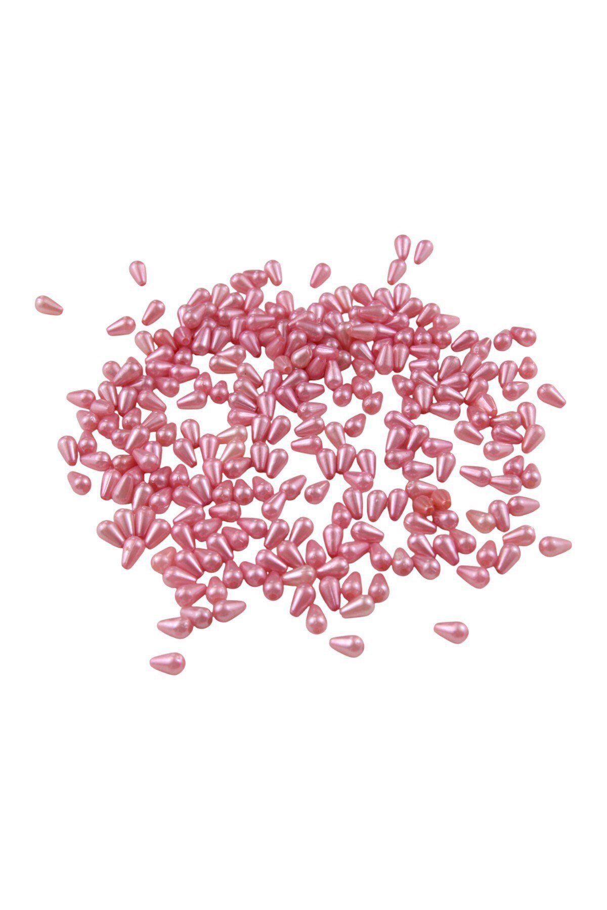 Damla İnci 6x10 mm Şeker Pembe Boncuk (20 Gr Ortalama 125 Adet)