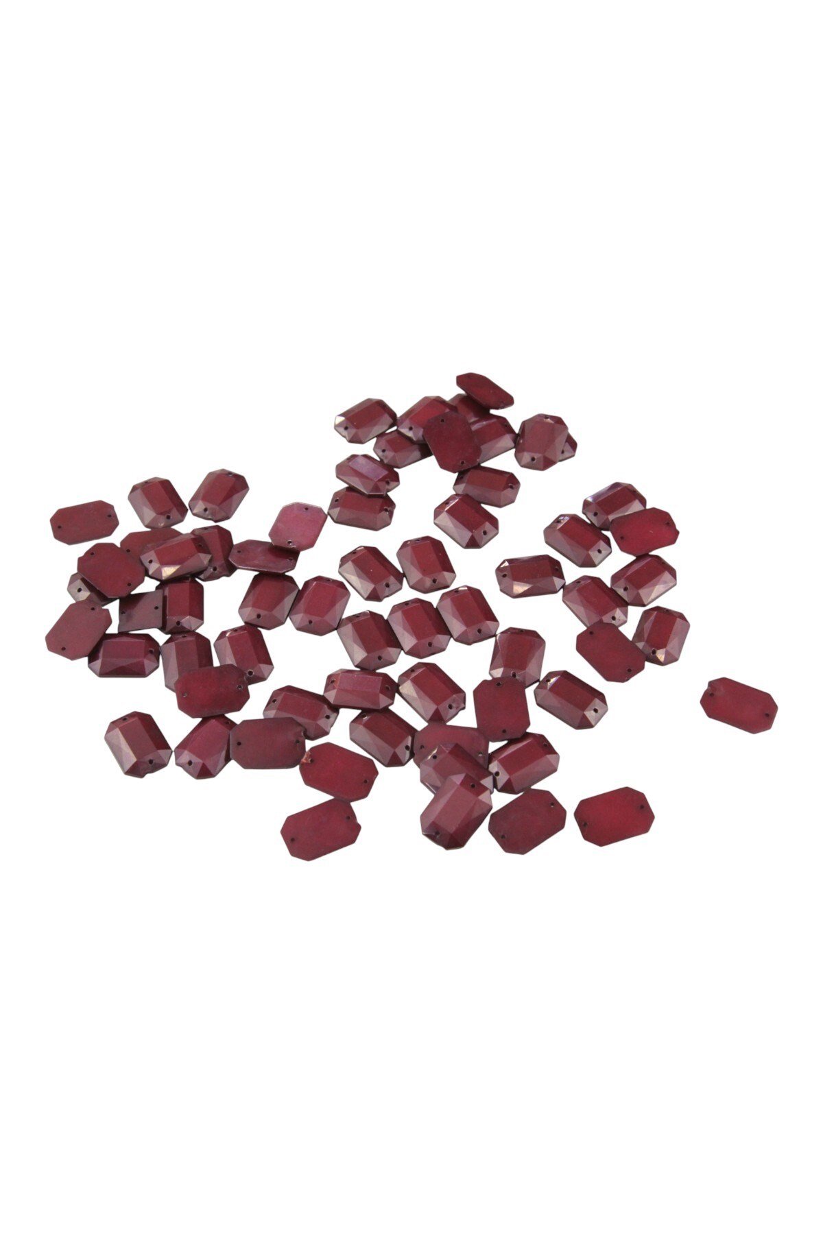 Diktörtgen 13z18 mm Mat Bordo Dikme Taş (30 Gr 20 Adet)