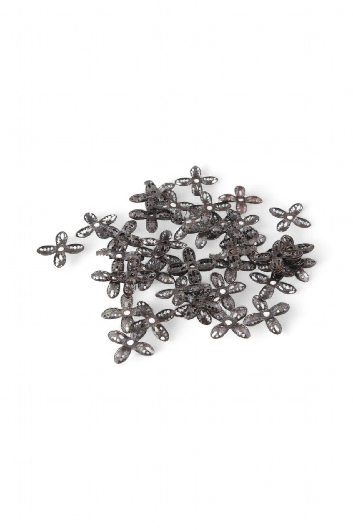 Dört Kanatlı 30x30 mm Bombeli Pervane Çiçek Modeli 10 Adet
