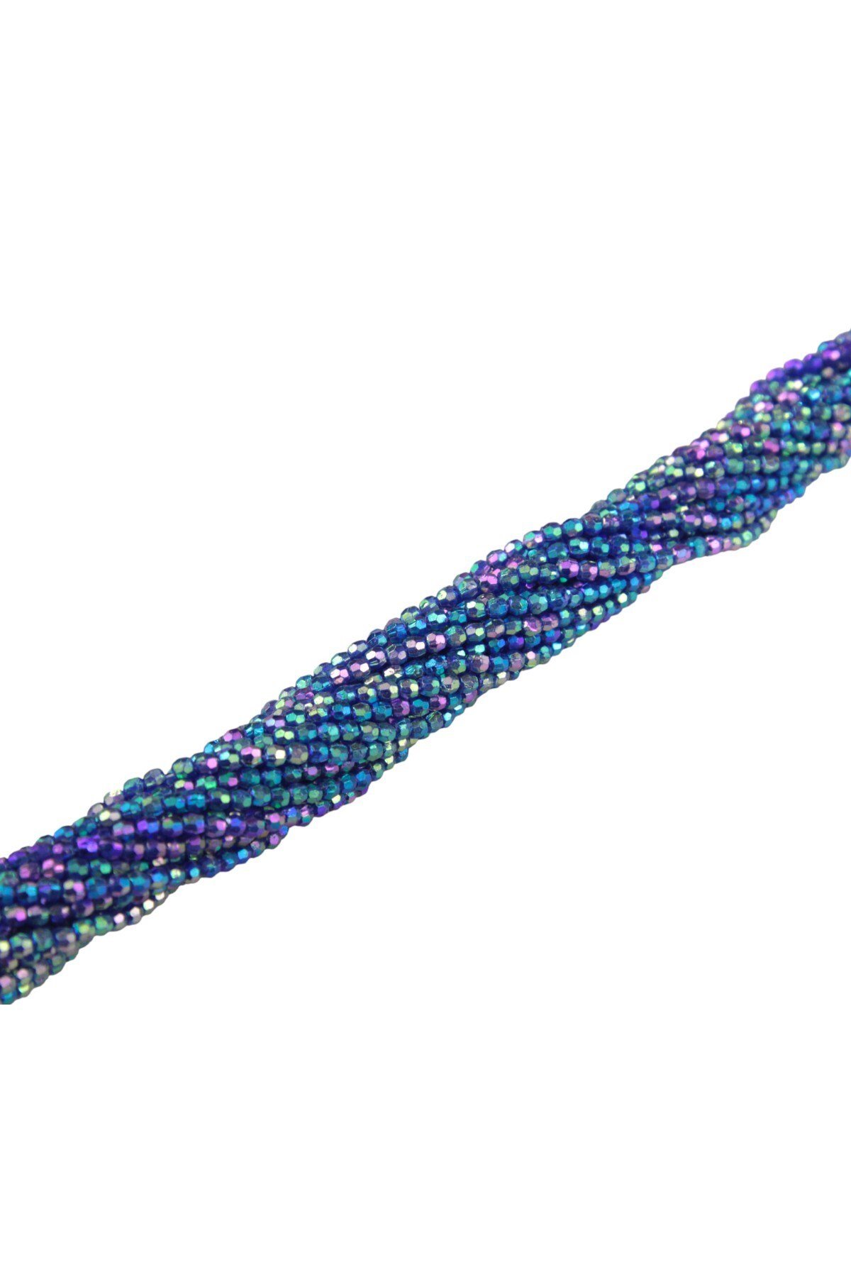 Eflatun Mavi Tonunda 3 mm Basık Plastik Boncuk Akseuar Takı Malzeme (20 Gr)