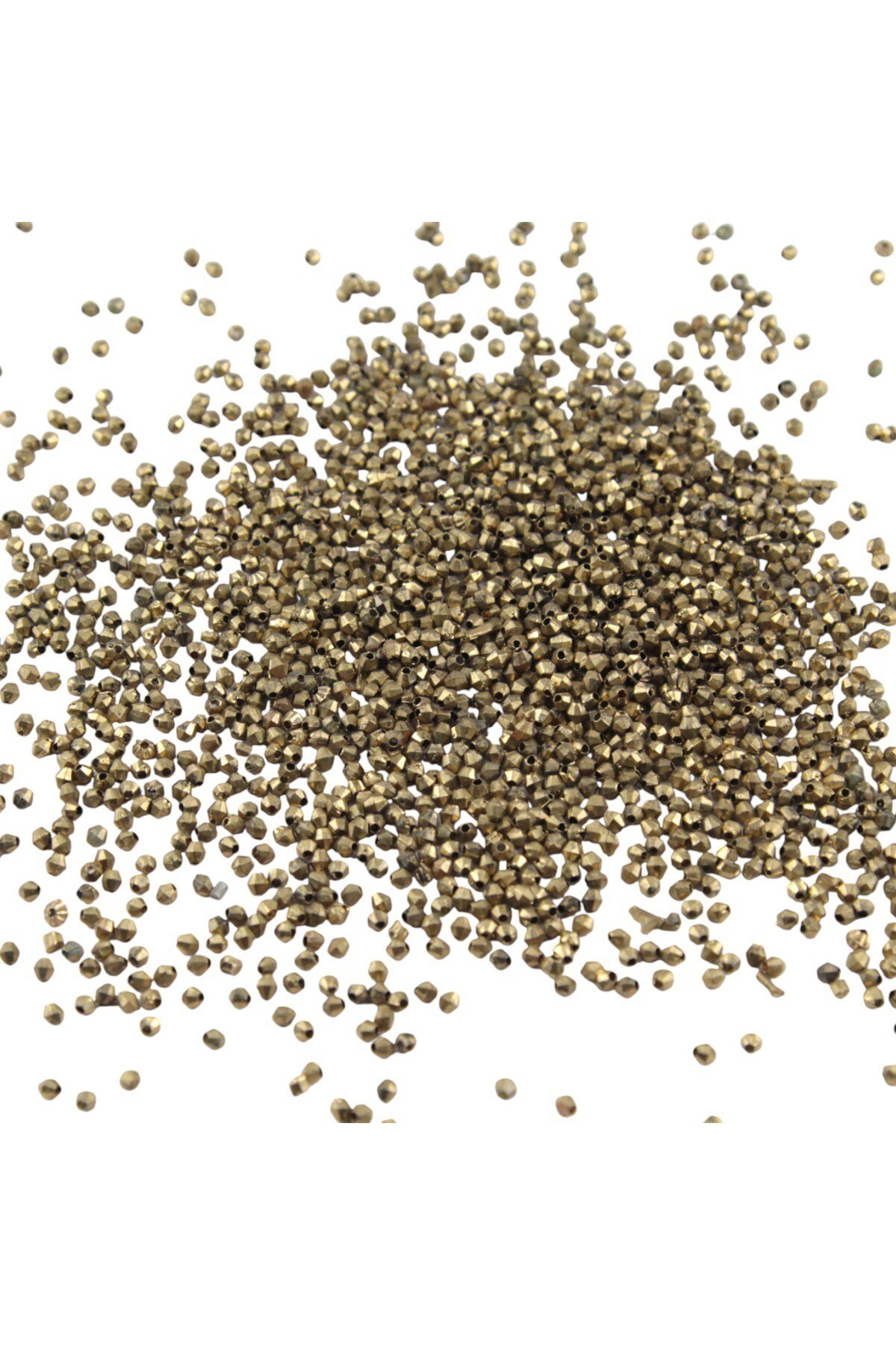 Eskitme Koyu Renk Gold 3 mm Piramit Plastik Boncuk Aksesuar Takı Malzemesi (25 Gr)