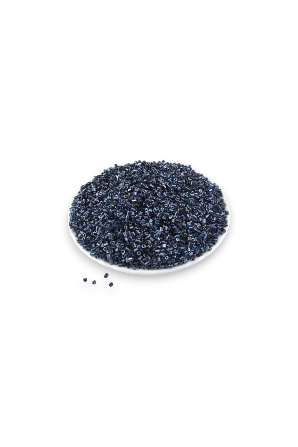 Gece Mavisi 3x2 mm Büyük Kesme Boncuk 40 Gr
