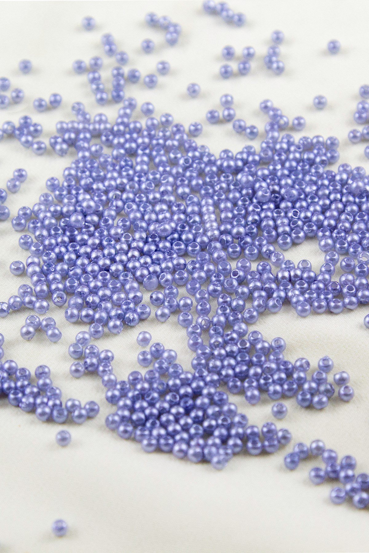 Gök Mavisi 3 mm Plastik İnci Boncuk Takı Aksesuar Malzemesi (25 Gr)