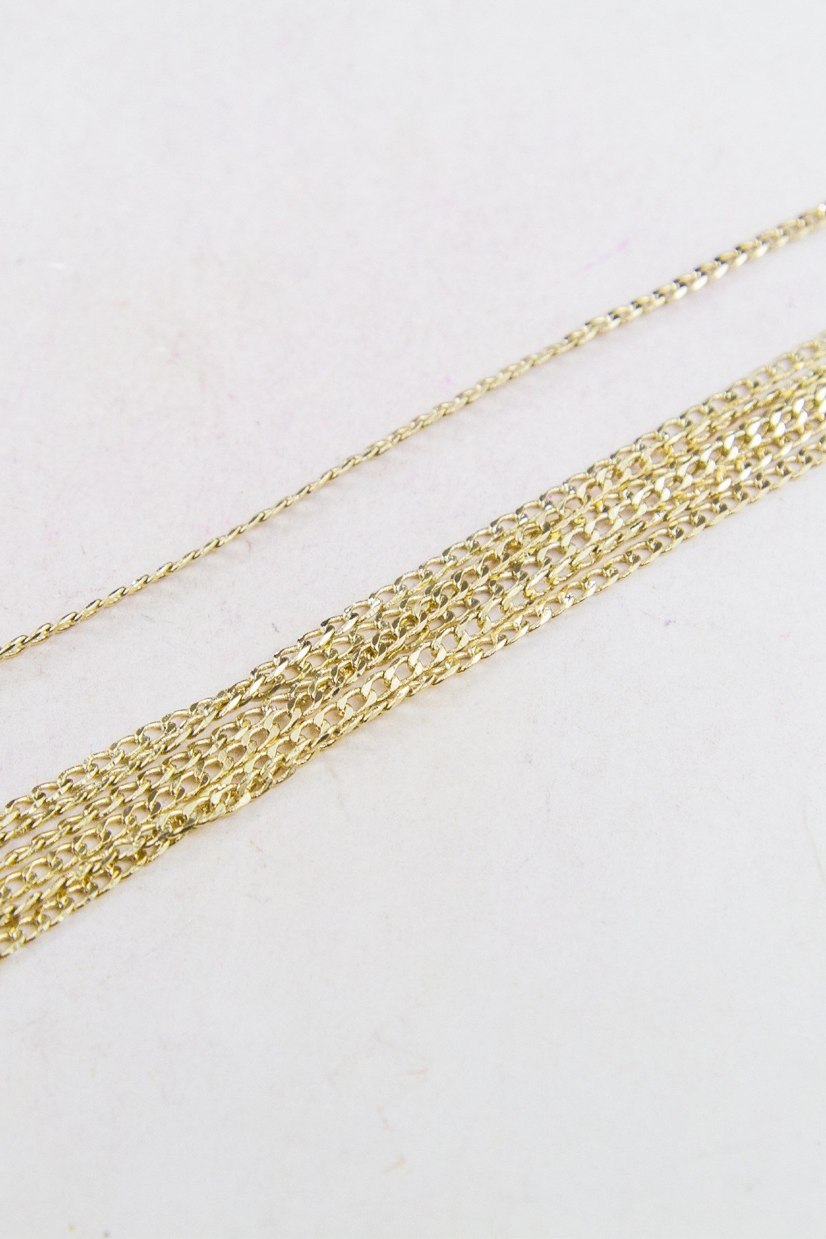 Gold 2 mm Zincir Aksesuar Takı Malzemesi 2 Metre