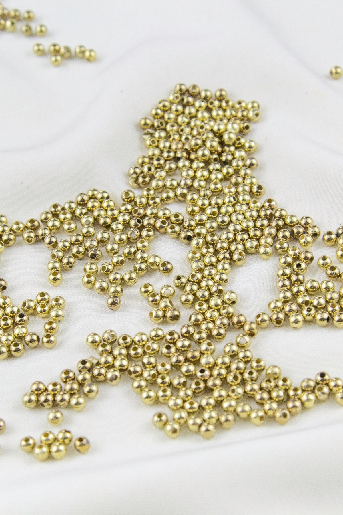 Gold CCB Kaplama 4 mm Plastik İnci Boncuk Aksesuar Malzemesi (25 Gr)