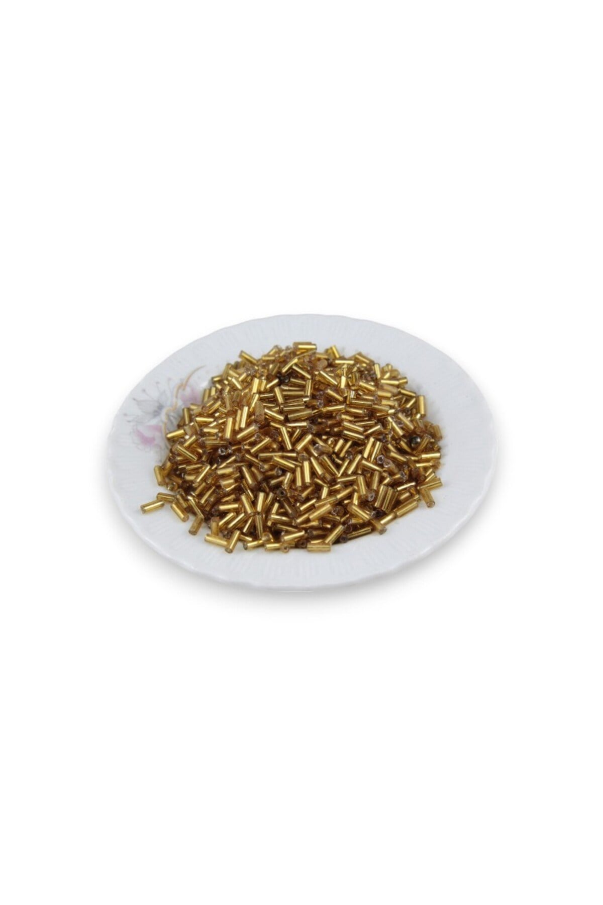 Gold Kalın Boru 6 mm Boncuk 100 Gr