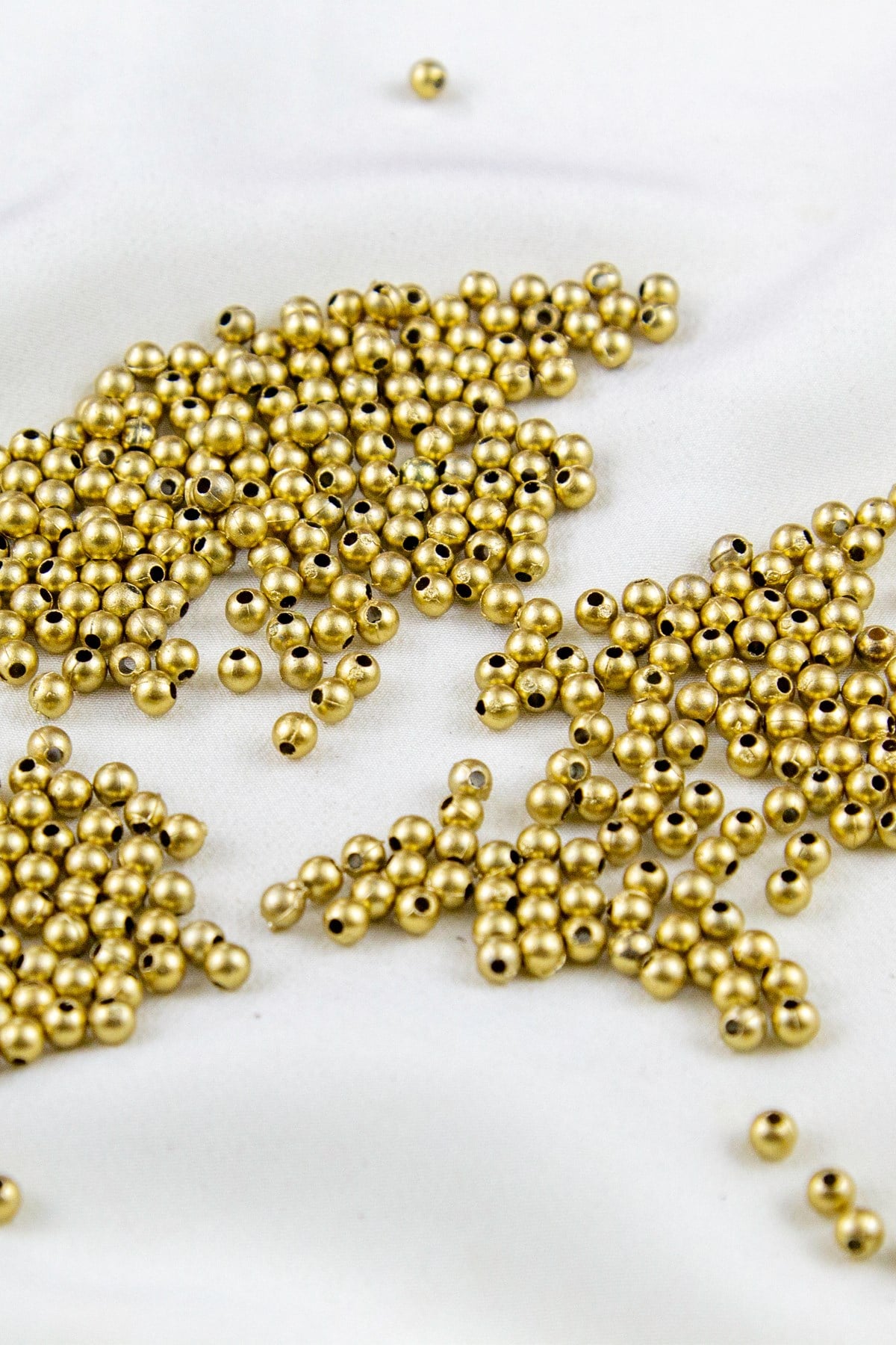Gold Tonu CCB Kaplama 4 mm Plastik İnci Boncuk Aksesuar Malzemesi (25 Gr)