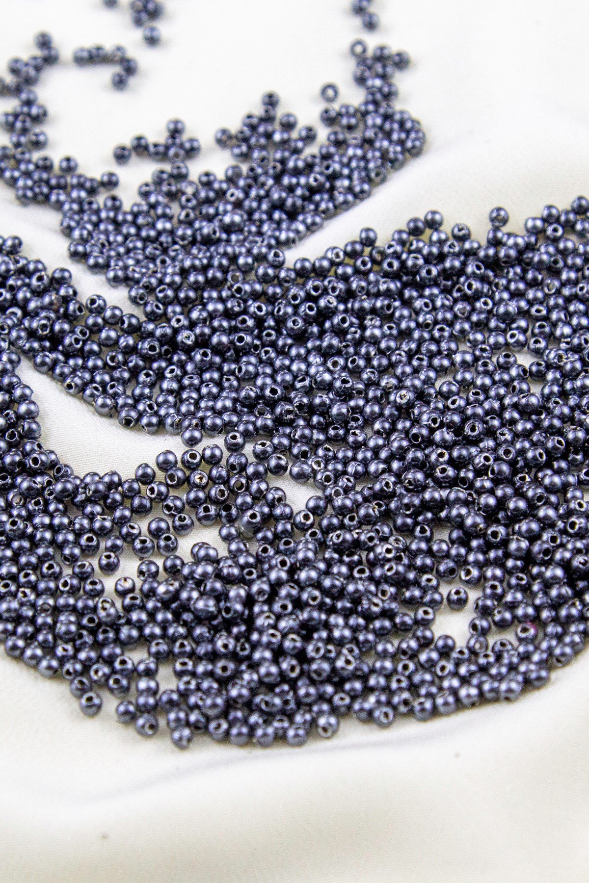 Gri 3 mm Plastik İnci Boncuk Takı Aksesuar Malzemesi (25 Gr)
