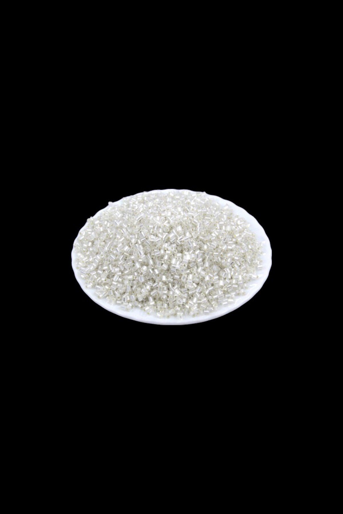 Gümüş 3x2 mm Büyük Kesme Boncuk 50 Gr